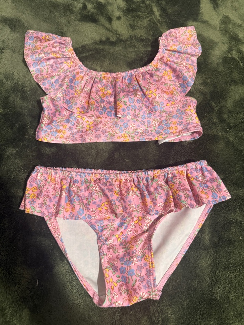 H&M Pink Floral Ruffle Kids Bikini